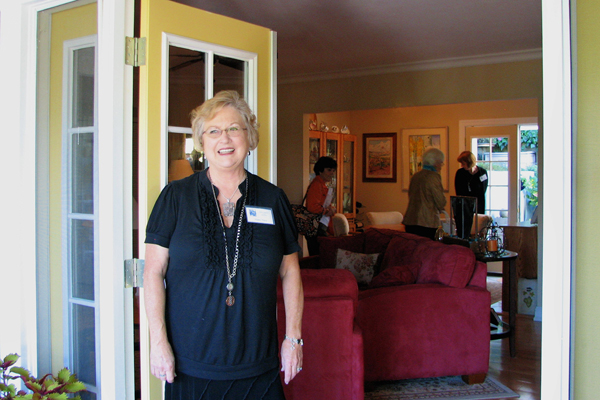 Kathy Braun welcomes visitors to her home.